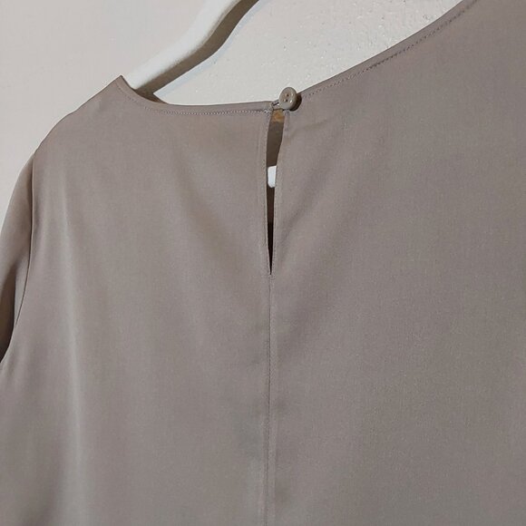 Armani Collezioni Silky Long-Sleeve Neutral Blouse - 4 - Picture 9 of 10